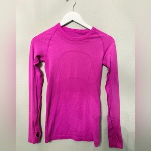 Lululemon run swiftly long sleeve - pink - size 4